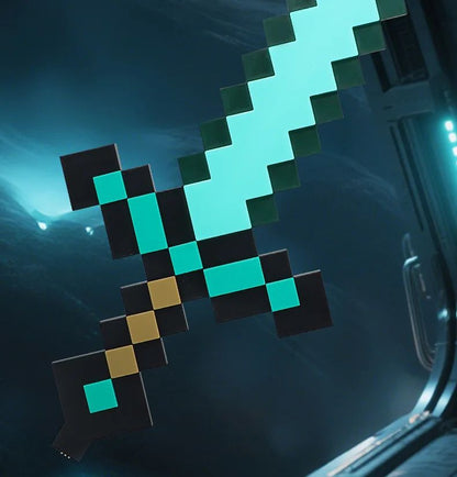 Minecraft Diamond Sword LED Night Light 3D Gamer Desk Lamp USB Charging Glowing Toys for Kids Room Decor, Birthday Gift for Boys