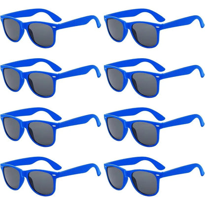 1/8pcs Neon Colors Party Sunglasses Black Studs Retro Unisex Rainbow Street Shot Gift Wedding Favors for Guests