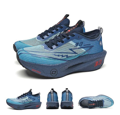 Tênis de Borda de Carbono Masculino Antiderrapante Acolchoado Confortável para Corrida e Treinamento Tênis de Malha Casual para Mulheres