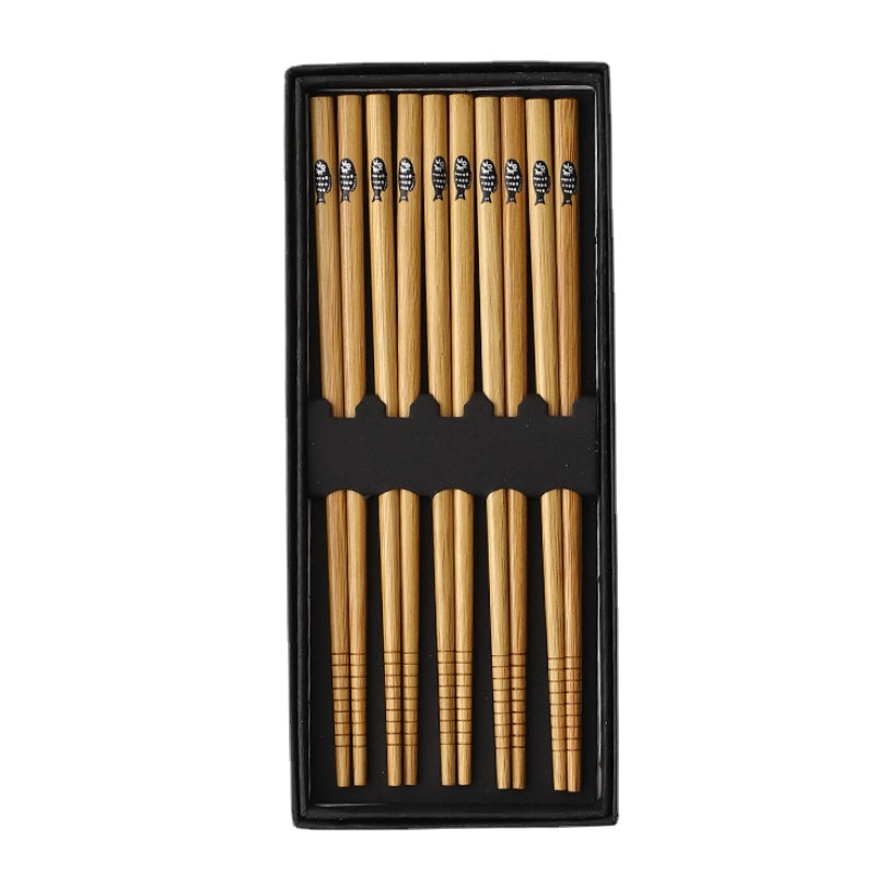 5 pares de pauzinhos japoneses para sushi, antiderrapantes, reutilizáveis, chineses, utensílios de mesa, presente, ferramentas de cozinha