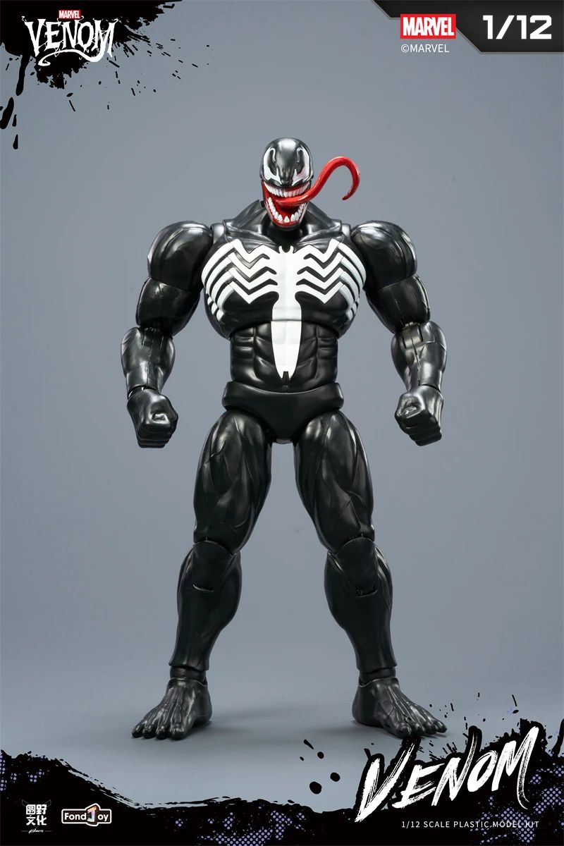 Blokees Original Homem-Aranha Venom Versão HQ 15.5CM 1/12 STARK SUIT Clássico Figura de Ação Montada Coleção Brinquedo Presente