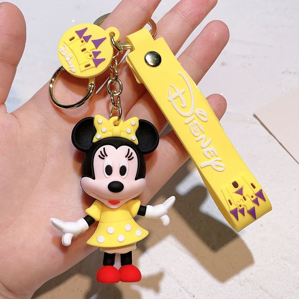 Disney Anime Mickey Chaveiro Desenho Animado Stitch Fofo Minnie Chaveiro Estudante Bolsa Pendurada Chaveiro Carro Tudo-a-ver Presentes de Natal