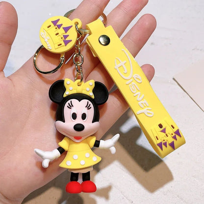 Disney Anime Mickey Chaveiro Desenho Animado Stitch Fofo Minnie Chaveiro Estudante Bolsa Pendurada Chaveiro Carro Tudo-a-ver Presentes de Natal