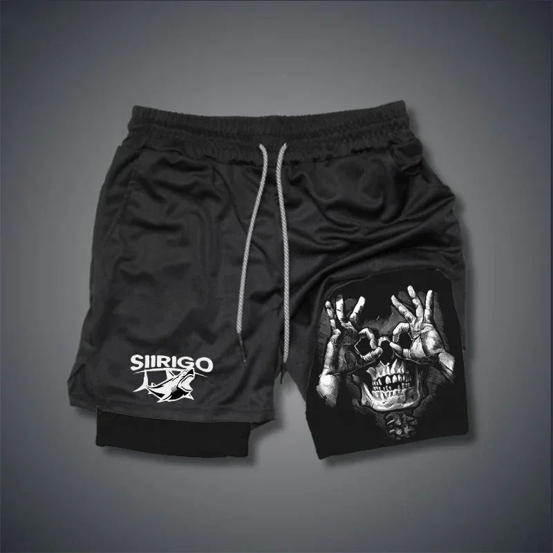 New sports shorts 2 in 1, male, breathable and informal sportswear, double layer, running, M-3XL basketball shorts