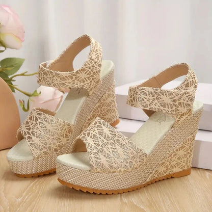 Women Wedge Sandals Summer Women Comfortable Luxury Designer Shoes Heels Women Peep Toe Platform Sandals Sexy Party Dress Shoes