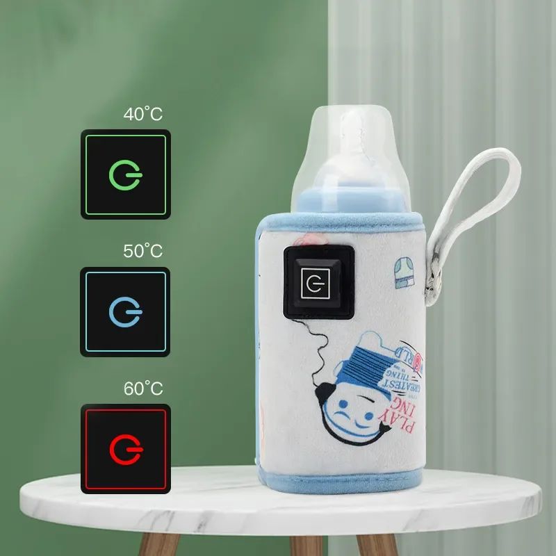 USB Milk Water Warmer Stroller Insulated Bag Baby Nursing Bottle Heater Safe Kids Supplies for Infant Outdoor Travel Accessories
