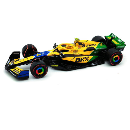 Bburago 1:43 2024 F1 Mclaren MCL38 Grande Prêmio de Mônaco Carro de Liga Miniatura Modelo Diecast #4 Lando Norris #81 Oscar Piastri Brinquedo