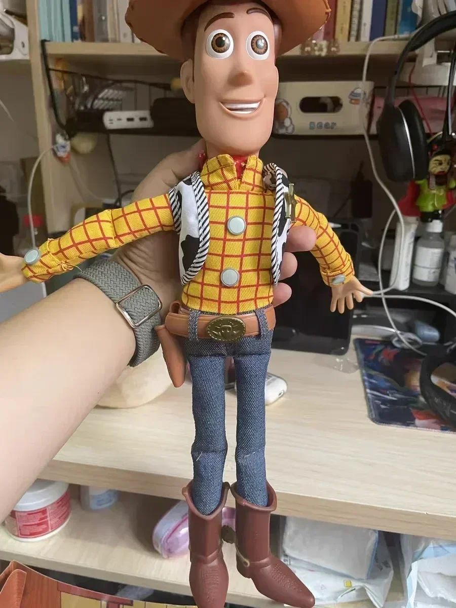 40cm Anime Disney Toy Story 4 Figures Talking Woody Buzz Jessie Rex Action Figurines Decor Model Collection Xmas Gifts