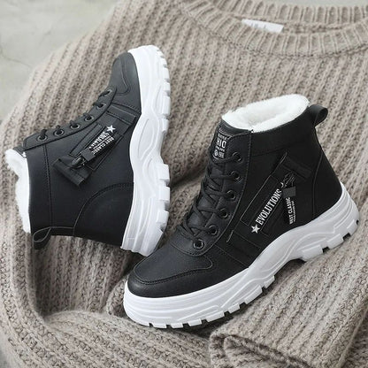 Snow Boots for Women New Casual High-top Warm Sneakers Womens New Platform Ankle Boots Plus Size 45 Zapatillas De Mujer2025