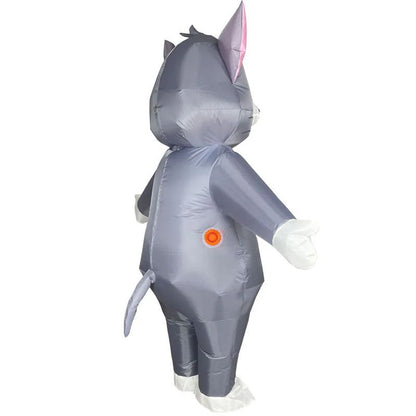 Inflatable Cat and Mouse Costume Adult Size Funny Cartoon Animal Cosplay Suit for Party Halloween Performance