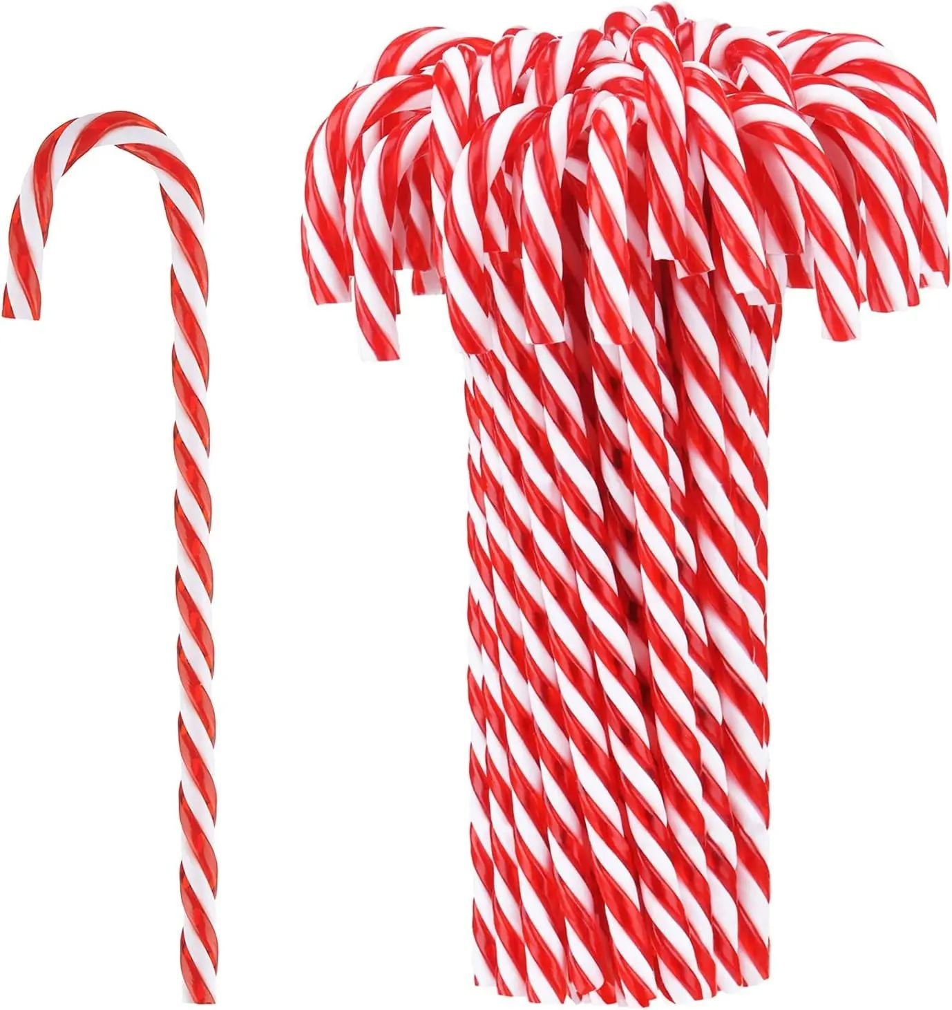 20pcs Christmas Candy Canes Acrylic Xmas Tree Hanging Crutch Pendant New Year  Party Home Decoration Ornaments Gifts