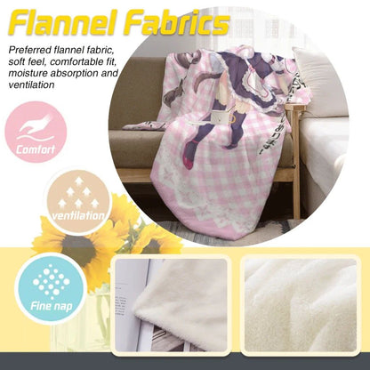 Anime Nekoparas Kawaii Cute Comfortable Flanne Blanket Soft comforter sets throw for Couch Warm Flannel Blankets Bedroom Décor