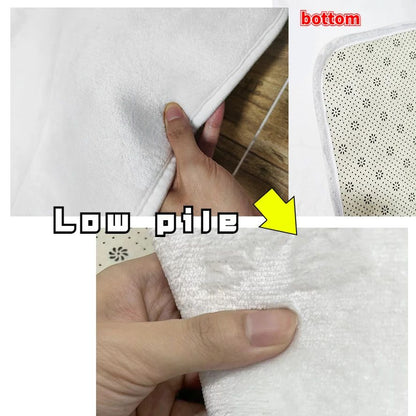 VIKAMA Halloween Decor Rug Kitchen Rug Waterproof Hallway Rug Pumpkin Ghost Floor Mat Door Mat Living Room Rug For Bedroom Decor