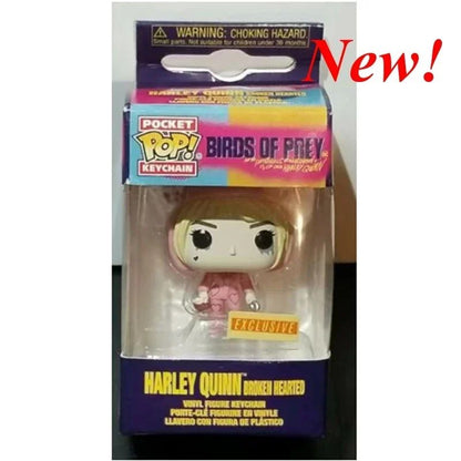 FUNKO POP Filmes Esquadrão Suicida O Coringa Arlequina Rei Tubarão Chaveiro Brinquedo Boneco de Ação Coleção de Brinquedos para Crianças com Caixa