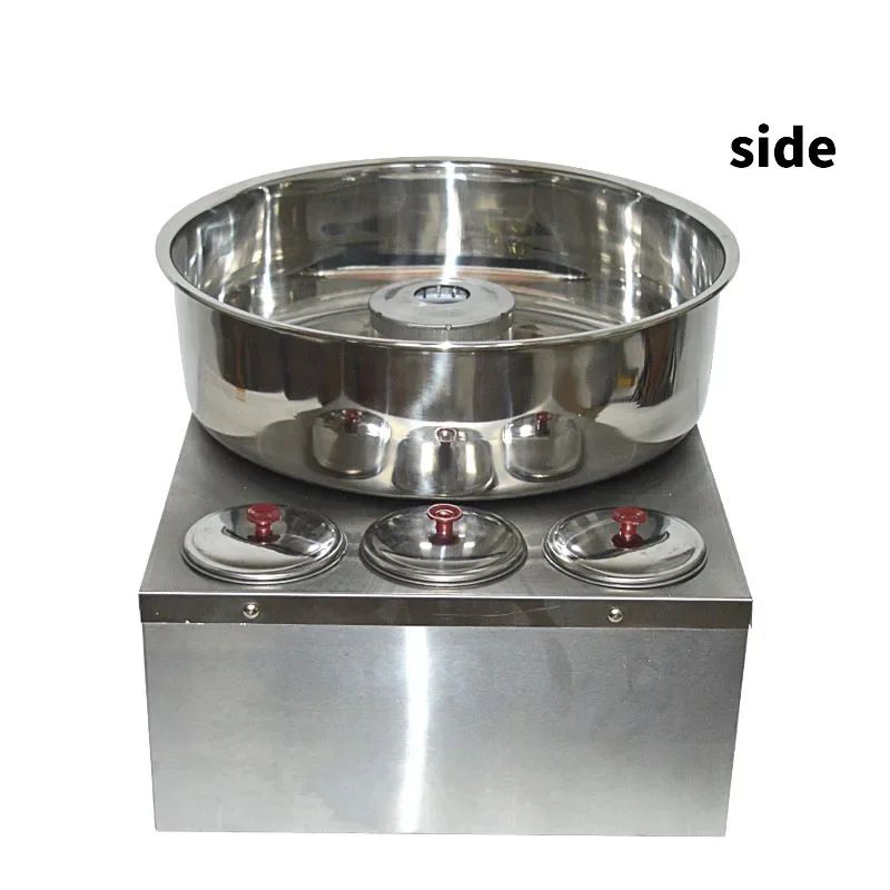 Máquina de Algodão Doce Comercial de Aço Inoxidável a Gás Máquina de Algodão Doce DIY Máquina de Açúcar Fiado Escovado Chique