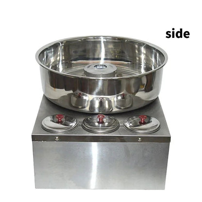 Máquina de Algodão Doce Comercial de Aço Inoxidável a Gás Máquina de Algodão Doce DIY Máquina de Açúcar Fiado Escovado Chique