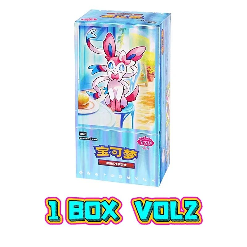 100% Original Pacote de Gemas Pokemon Vol3 Edição Cartas Anime Pokemon PTCG Bolsa de Gemas 2 Cartas Colecionáveis Brinquedo Presente de Aniversário Social