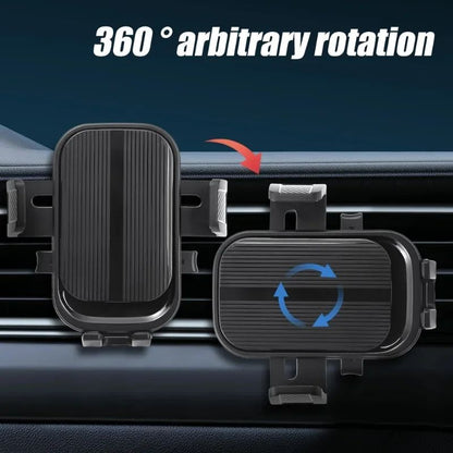 Suporte de Telefone para GPS de Saída de Ar Veicular Rotação 360° Gancho Espiral Universal para Saída de Ar Suporte Veicular por Gravidade para Smartphones de 4.7-7.2 polegadas