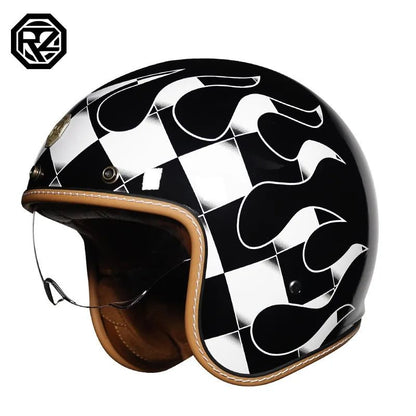 Retro Half Helmet for Motorcycle & Electric Vehicle - Unisex Universal Fit with Personalized Designs