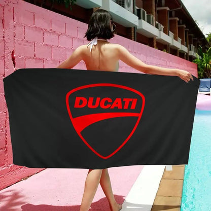 Ducati Motorcycle LOGO Printing Big Microfiber Beach Towels Towel Sand Beach Towels Pool Towel for Travel Swim Pool Yoga