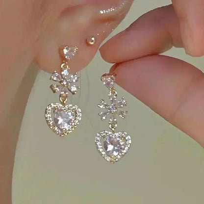 Brincos de Folhas Douradas com Cristal Verde para Mulheres Acessórios Diários de Individualidade Presentes de Joias para o Dia dos Namorados Aniversário