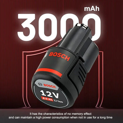 Bateria 100% Original Bosch 12V, 3000mAh, íons de lítio recarregável BAT411A BAT412 BAT412A BAT413 com Carregador de Bateria