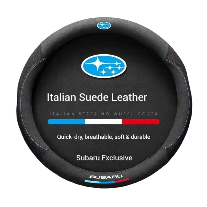 Car faux Suede leather Anti-slip Leather Steering Wheel Cover For Subaru Brz Wrx Xv Ascent Forester Outback Impreza Legacy