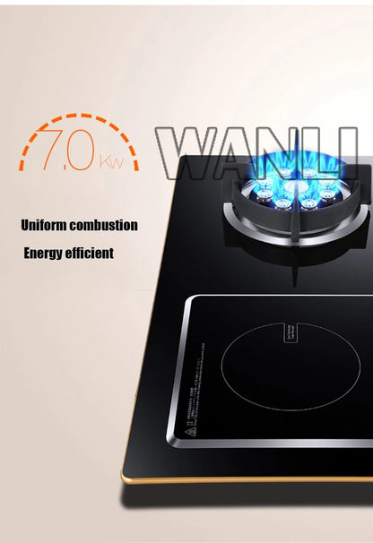 Desktop 220v Household Built-in Electric Dual-purpose Gas Stove Induction Cooker Natural Gas/Liquefied Petroleum Gas Single-burn