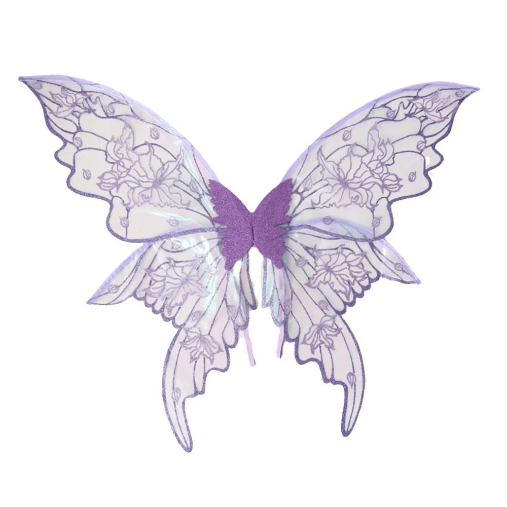 1PC Adults Fairy Wings Girls Sparkling Angel Wings Butterfly Costume Wings Halloween Costume Dress up Party Favor Christmas Gift