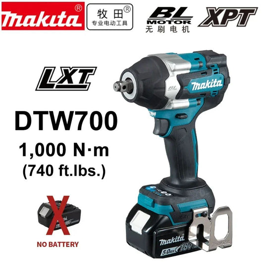 Makita DTW700 Cordless Impact Wrench Stepless Speed 18V Brushless Electric Tool (No Battery) for Heavy Duty Bolt Tightening