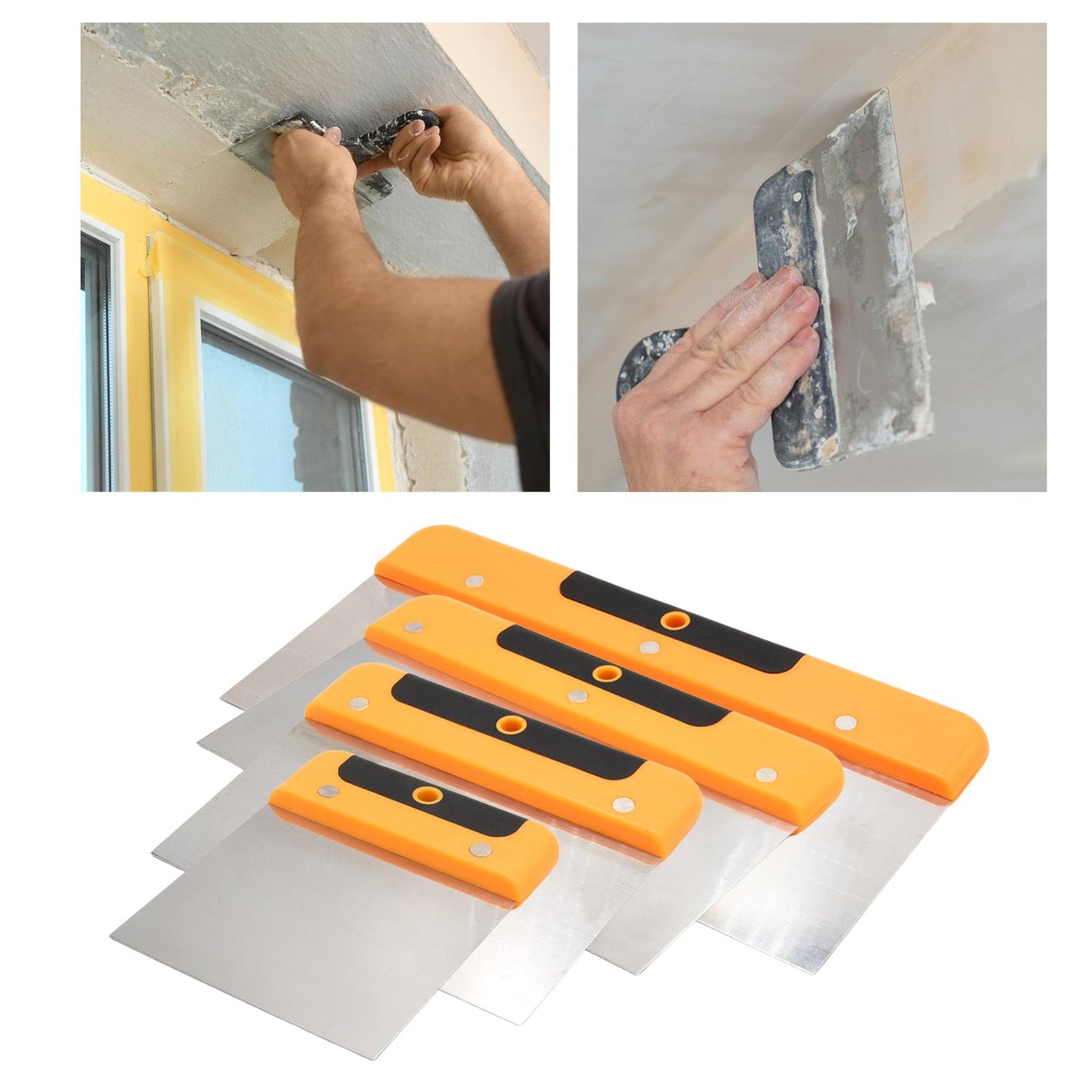 Espátula com Cabo Confortável Ferramenta Manual Raspador de Tinta Ferramenta Faca para Reparos de Drywall Aplicação de Massa e Cimento