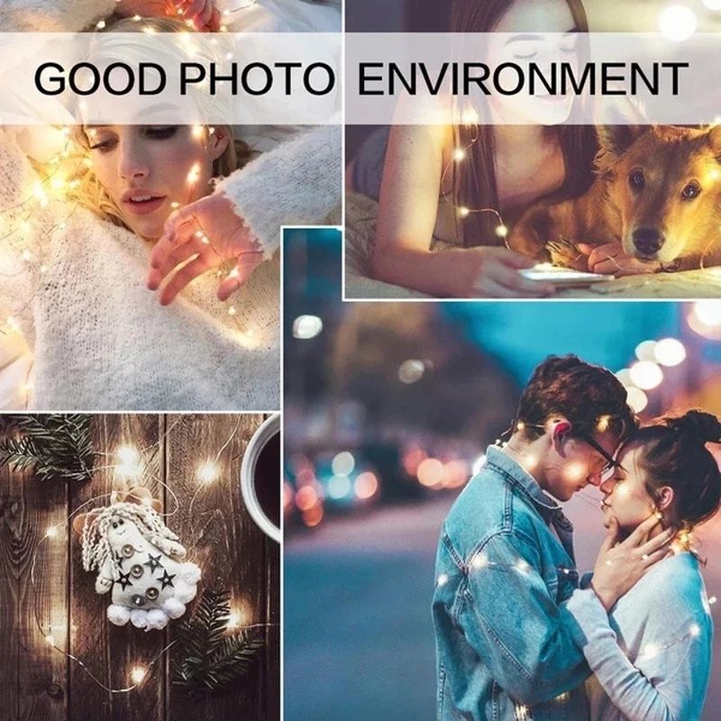 2/5/10/20/30M USB Fairy String Lights LED Sliver Wire Lights With 8 Lighting Modes Remote Control For Bedroom Christmas Decor