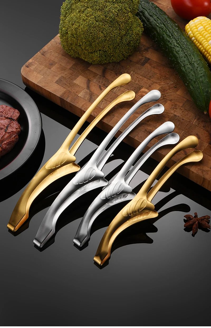 304 Stainless Steel Food Tongs Long Handle Non-slip Barbecue Tongs Steak Tongs Kitchen Cooking Tools Kitchen Accessories