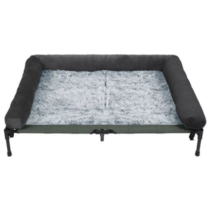 BINGOPAW Cama Elevada para Cães ao Ar Livre, Cama Reclinável Refrescante para Animais de Estimação com Estrutura Elevada e Tecido de Malha, Cama para Dormir em Acampamento com Almofada Removível