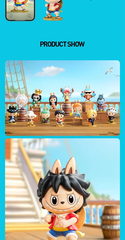 Pop Mart THE MONSTERS Labubu One Piece Series Blind Boxes Labubu One Piece Figurinhas Presente