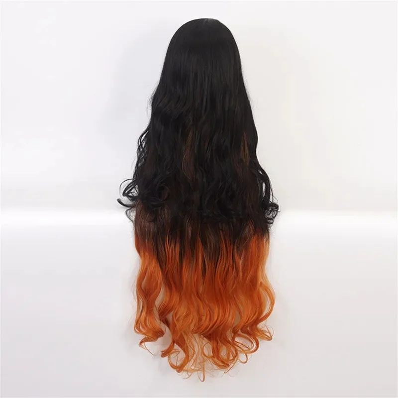 Anime Nezuko Cosplay Kamado Nezuko Cosplay Costume Nezuko Wig Uniform with Props for Adult Kids Halloween Carnival Costumes