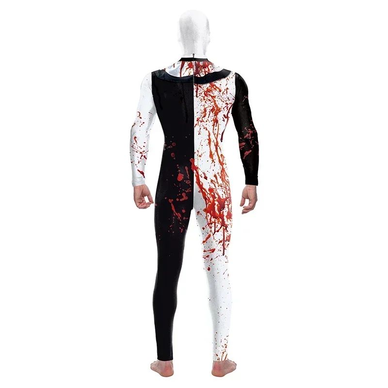 Halloween Zenti Party Cosplay Bodysuit Romper Unisex Cosplay Scary Terrifier 3  Printed Jumpsuit Clown Bloody Terrifier Costume