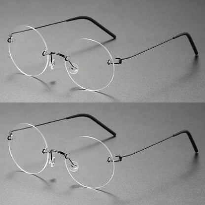Round Blue Light Glasses Women Screwless Eyeglasses Frame Men 2025 New Women Round Denmark Korean Glasses Frame Vintage Eyewear