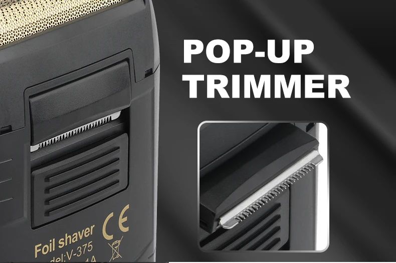 VGR Electric Shaver Professional Beard Trimmer Rechargeable Razors Foil Shaver Reciprocating Mini Shaving Machine for Man V-375