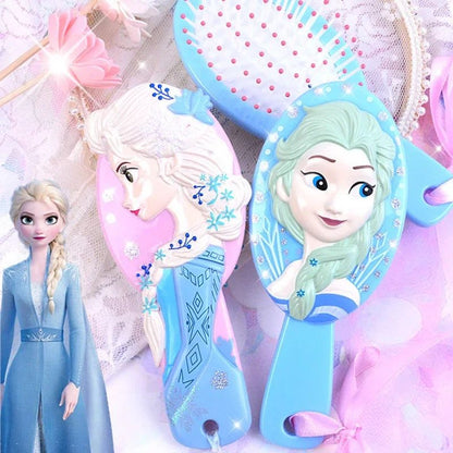 Pentes de Princesas da Disney para Meninas Frozen Elsa Branca de Neve Ariel Bela Escovas de Cabelo Cuidados com o Cabelo do Bebê Pentes de Almofada de Ar Presentes