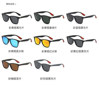 Polarized Sunglasses Unisex Rectangle Vintage Sunglasses Design Retro Sun Glasses Man Eyeglass Casual Goggles UV400 Eyewear