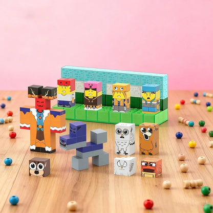 Conjunto de Blocos de Montar do Personagem de Jogo Popular Floresta 99 Noites Brinquedo de Montagem Série Animais Presente de Construção Criativo Display de Mesa