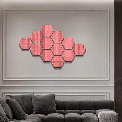 3/6/12pcs 3D Hexagon Mirror Wall Sticker DIY TV Background Living Room Stickers Wall Decor Bedroom Bathroom Home Decoration