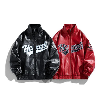 2025 New Men's Leather Jacket Spring Autumn Men Motorcycle Leather High Quality Jacket Coat Male Stand Collar Windproof Overcoat