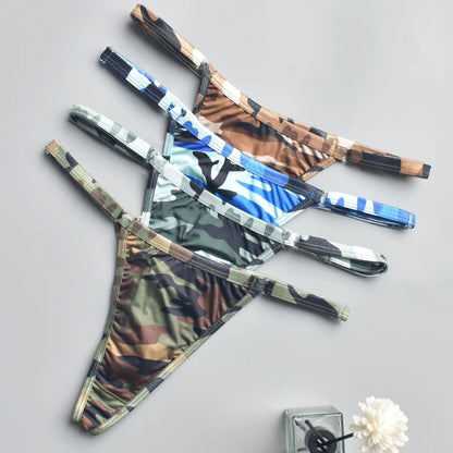 Circyy Bikini Set Women Sexy Camouflage Swimsuit Two-Piece Thongs Backless Female Swimwear Bathing Summer 2025 Fashion Beachwear