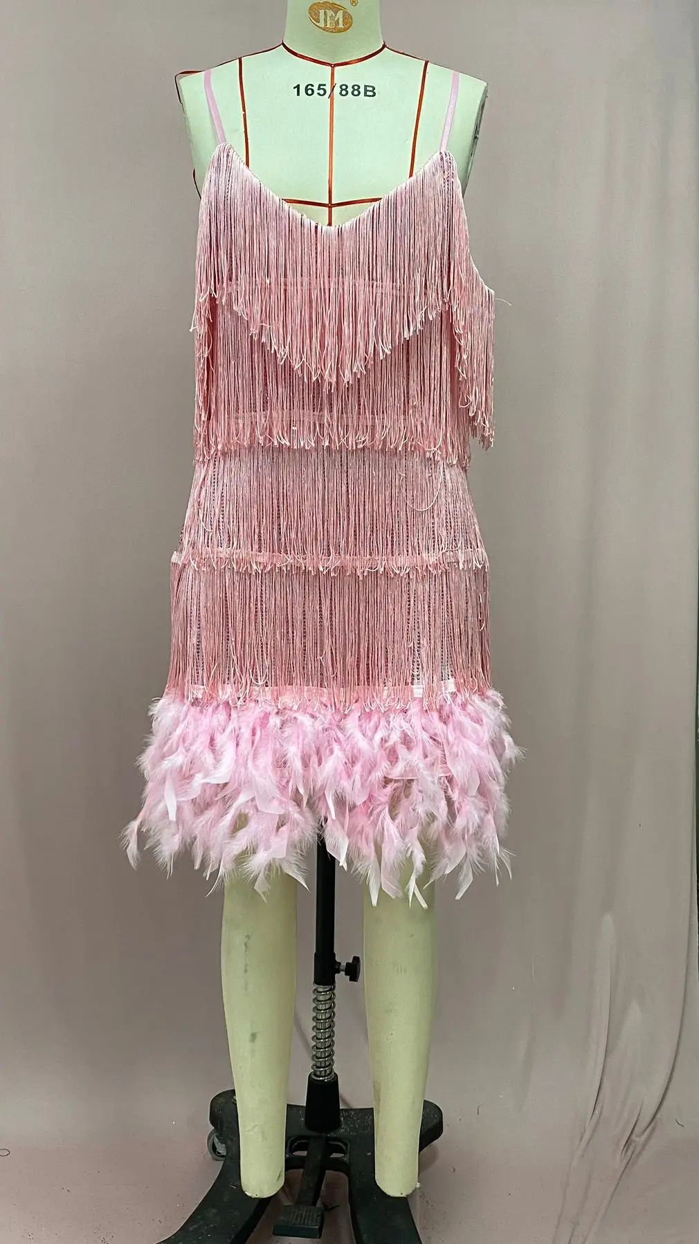 2024 Summer New Fashionable Framed Sequins Feather Patchwork Dress Colorful Amazon Direct Sales Women's Sleeveless Dress