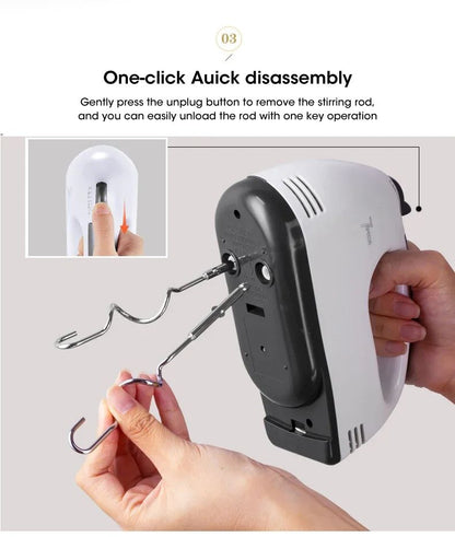 Handheld 7 Speed Automatic Electric Mixer Multi Functional for Food Egg Cream Cake Dough Mixing Baking Kitchen Home Use