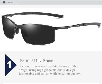Aoron Polarized Sunglasses Mens/Women Driving Mirror Sun Glasses Metal Frame Goggles UV400 Anti-Glare Sunglasses Wholesale