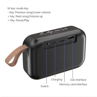 G2 Alto-falante sem fio Bluetooth Subwoofer para JBL Áudio estéreo esportivo portátil para ambientes externos ABS Suporte com inserção de cartão TF