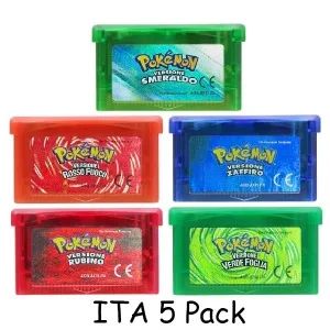 Jogo GBA Série Pokémon Cartucho de Videogame 32 Bits Cartão de Console Pokémon Emerald FireRed LeafGreen Ruby Sapphire Multi-idioma